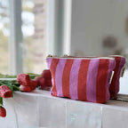 Sofia Pouch Stripes Orchid/tomato