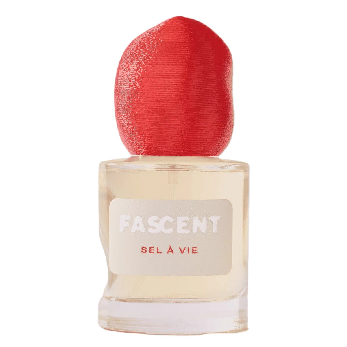 Fascent Sel À Vie Eau de Parfum – klares Glasfläschchen mit rotem Textilkappen, weißem Hintergrund – Parfüm