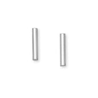 Pillar Understated Stud Earrings Silver