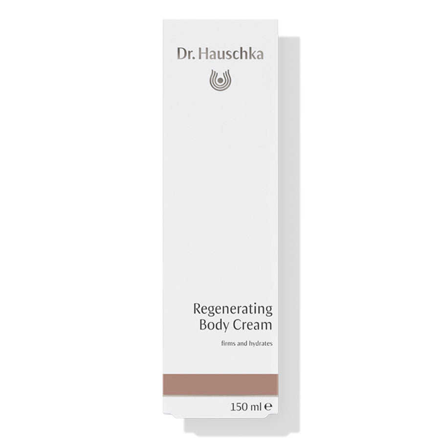 Dr. Hauschka Regeneration Körperbalsam – weiße Tube 150ml, brauner Streifen, weißer Hintergrund – Körperpflege