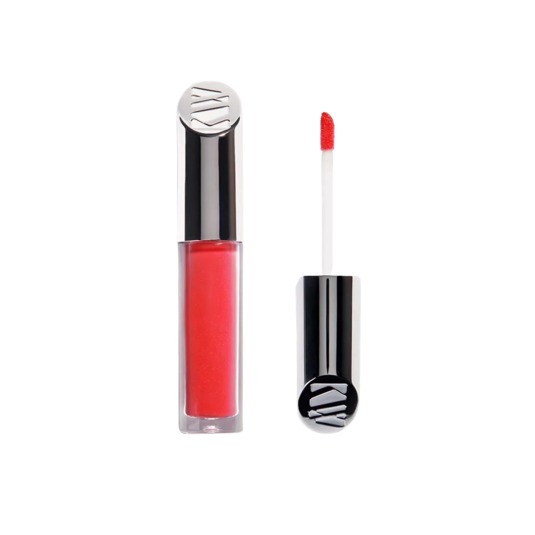 KIKO Lip Gloss Red Hot – roter Glanz in Tube mit silbernem Deckel, weißem Hintergrund – Lippenpflege