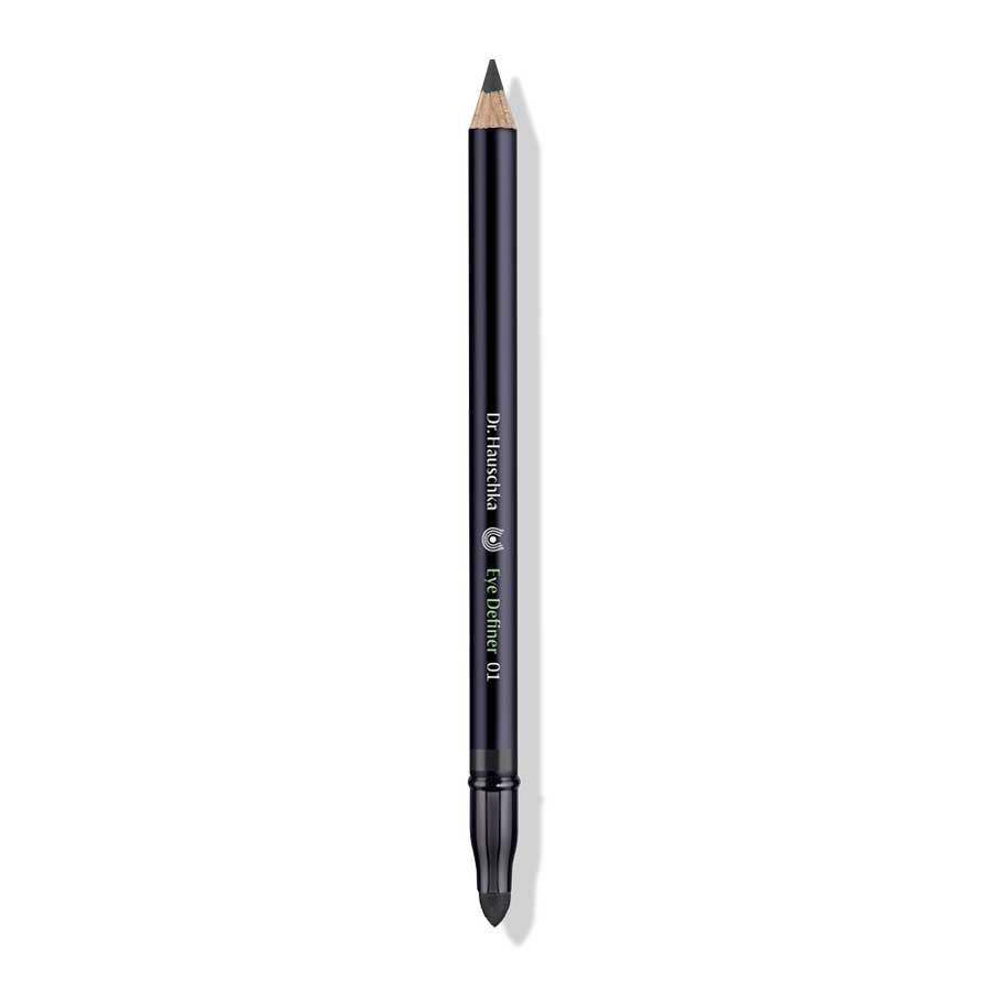 Dr. Hauschka Eye Definer 01 Schwarz – schwarzer Augenstift mit Spitzer, weißer Hintergrund – Augen-Make-up