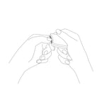 Compact Nail File – minimalist design, white background illustration – nail care