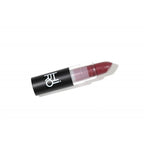 Lipstick Bam – black lipstick tube with clear cap, burgundy bullet, white background – lip care