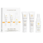 Innersense Pure Travel Trio – weiße Tubes und Sprayflasche, 3 fl oz, weißer Hintergrund – Haarpflege