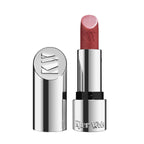 Kjaer Weis Lip Stick Believe – silberner Stift mit rosafarbenem Lippenstift, weißer Hintergrund – Lippenpflege
