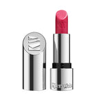 Kjaer Weis Lip Stick Empower – rosafarbener Stift in silberner Tube mit schwarzem Ring, weißem Hintergrund – Lippenstift