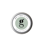 Glow + Repair Lip Balm – silver metal tin 15ml, mint green label on white background – lip care