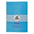Pressink Notizbuch Love – blue notebook with 64 pages, light blue band, white background – stationery