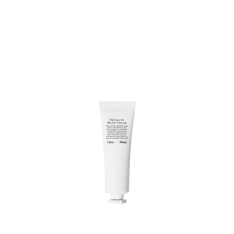 Squalane Hand Cream – weiße Tube 30ml, weißer Verschluss, weißer Hintergrund – Hautpflege