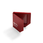Kjaer Weis Cream Foundation – red textured packaging, open, white background – makeup