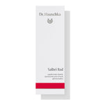 Dr. Hauschka Salbei Bad – weißes Kartonpaket mit rotem Streifen, weißer Hintergrund – Badeöl