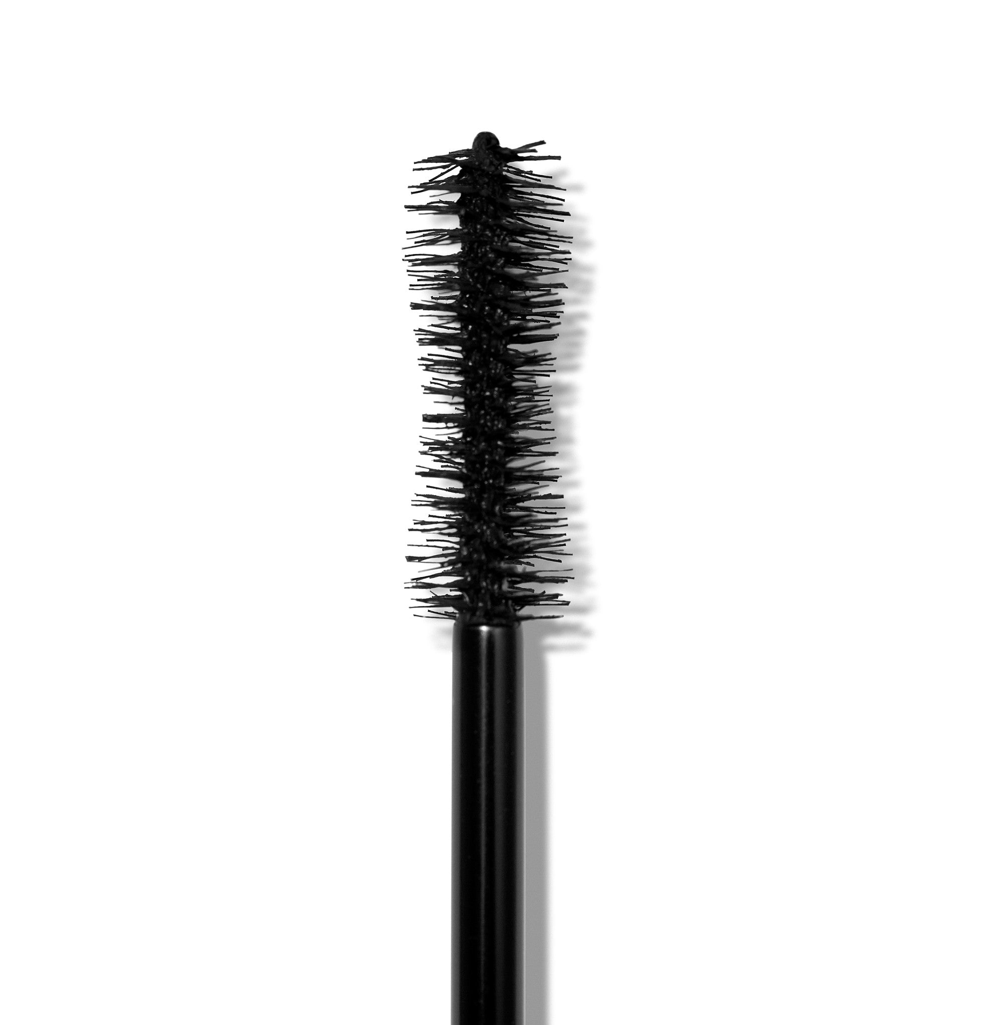 Holi(lash) Growth Mascara – schwarzer Wimpernbürstenkopf auf weißem Hintergrund – Wimpernpflege