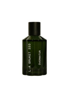 L:A BRUKET No. 333 Övernatur Eau de Parfum – dark green glass bottle with black cap, white background – perfume