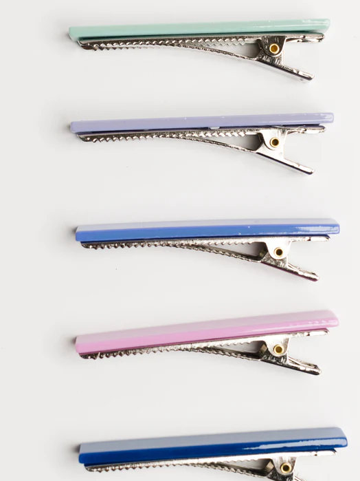 Hairclips in Mulberry