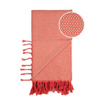 Hamamtuch Samos Fuchsia Beige
