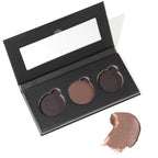 Wow Brow Augenbrauenpomade Medium #04 Nachfüllung – schwarze Palette mit Spiegel, weißer Hintergrund – Augenbrauenstyling