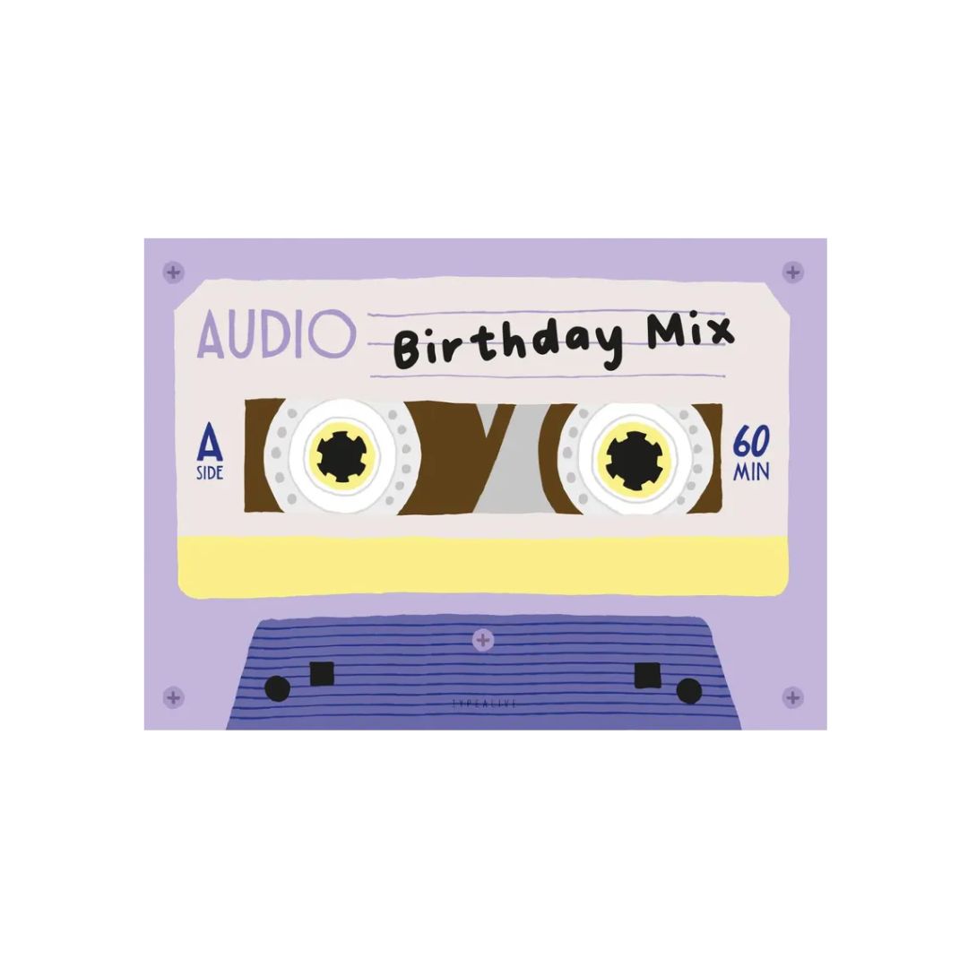 Postkarte Audio Birthday Mix