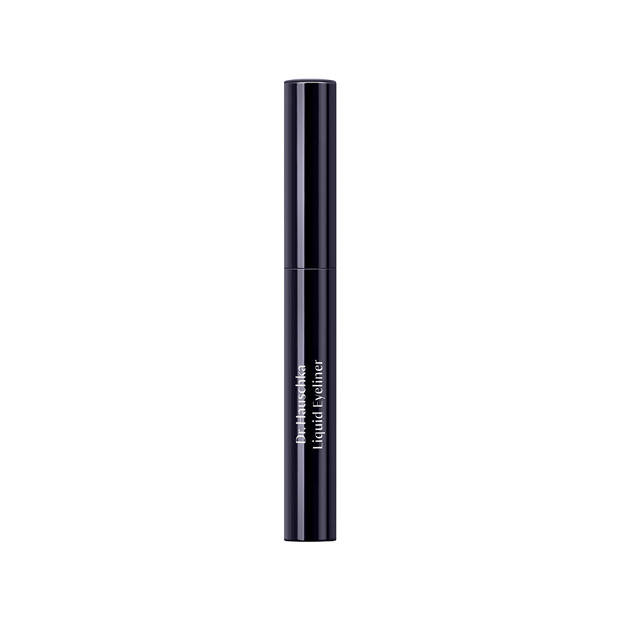 Dr. Hauschka Liquid Eyeliner 01 Schwarz – schwarzer Stift, glatter Deckel, weißer Hintergrund – Augen-Make-up