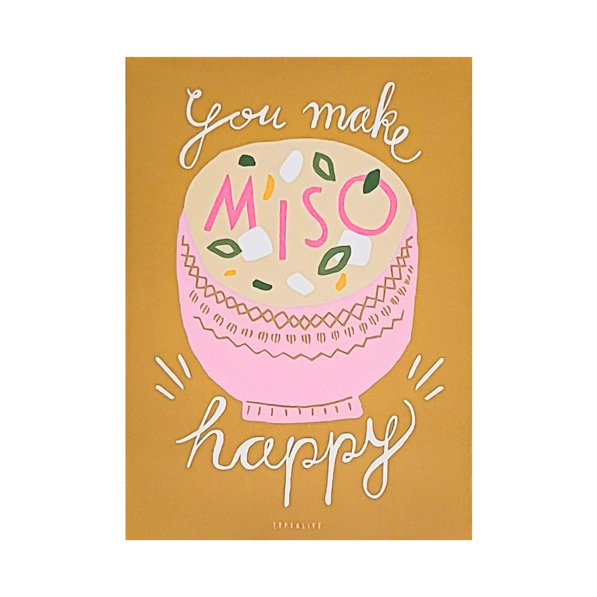 Postkarte Miso Happy