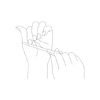 Stainless Steel Nail File – minimalist line drawing on white background – nail care