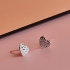 Thailand Silver Heart Stud Earrings