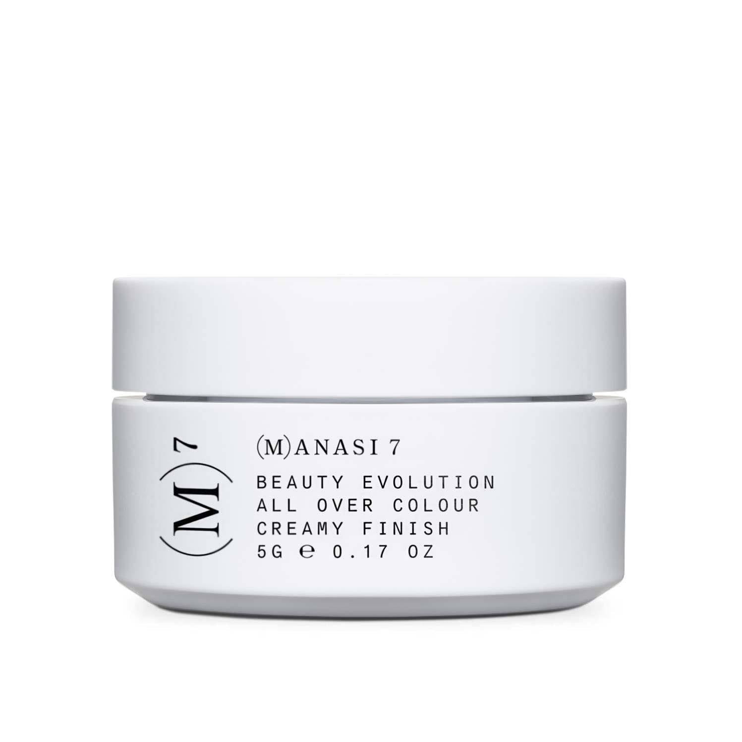 (M)ANASI 7 All Over Colour – white jar 5g, white lid on white background – makeup