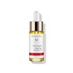 Dr. Hauschka Neem Nagelöl – Glasfläschchen mit Tropfer, weiß-rotes Etikett, goldener Ring, weißer Hintergrund – Nagelpflege