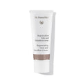 Dr. Hauschka Regeneration Hals- und Dekolletécreme – weiße Tube mit braunem Band, weißem Hintergrund – Hautpflege