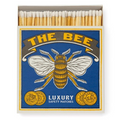 The Bee Luxury Safety Matches – blaue Schachtel mit gelbem Bienen-Design, weißem Hintergrund – keine Beauty-Produkt