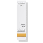 Dr. Hauschka Augencreme – weiße Tube mit goldfarbenem Streifen, weißer Hintergrund – Augenpflege