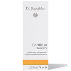 Dr. Hauschka Augen Make-up Entferner – 75 ml, weißes Karton mit orangefarbenem Streifen, weißer Hintergrund – Augenpflege