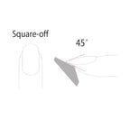 Square-off No.3 Nail File – Guide for nail correction at 45° angle, white background – nail care