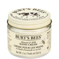 Burt’s Bees Mandel & Milch Handcreme – Glasdose 56,6 g, cremefarbener Deckel, weißer Hintergrund – Handpflege