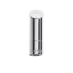 Kjaer Weis Lip Stick Sucré – silberner Lippenstift-Tube, weißer Hintergrund – Make-up