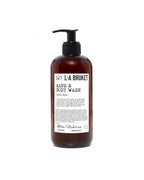 L:A BRUKET No. 327 Hand & Body Wash Beach Rose – brown bottle 450ml with pump, white background – skin care