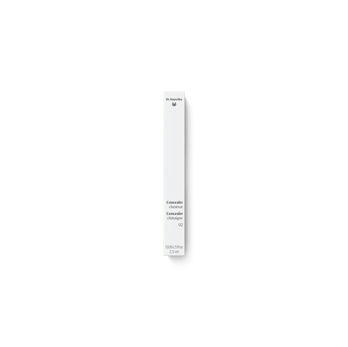Dr. Hauschka Concealer 02 Chestnut – weißer Karton 2,5 ml, weißer Hintergrund – Make-up