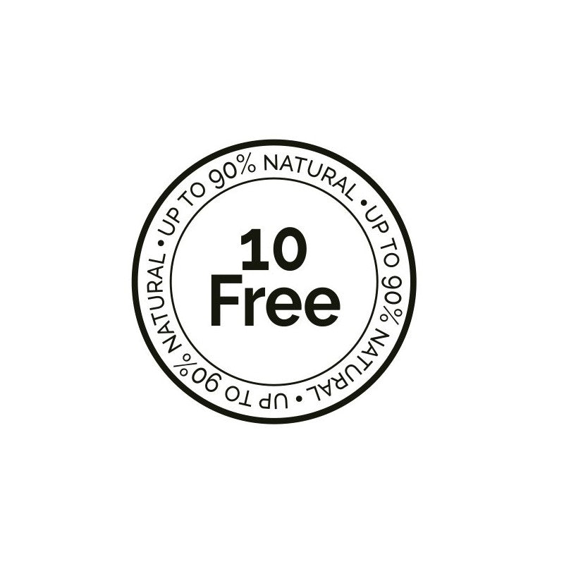 10 Free Nagellack – bis zu 90% natürlich, schwarzer Text auf weißem Hintergrund – Nagelpflege