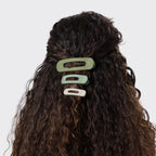Flat Lay Claw Clips Set Matte Eucalyptus
