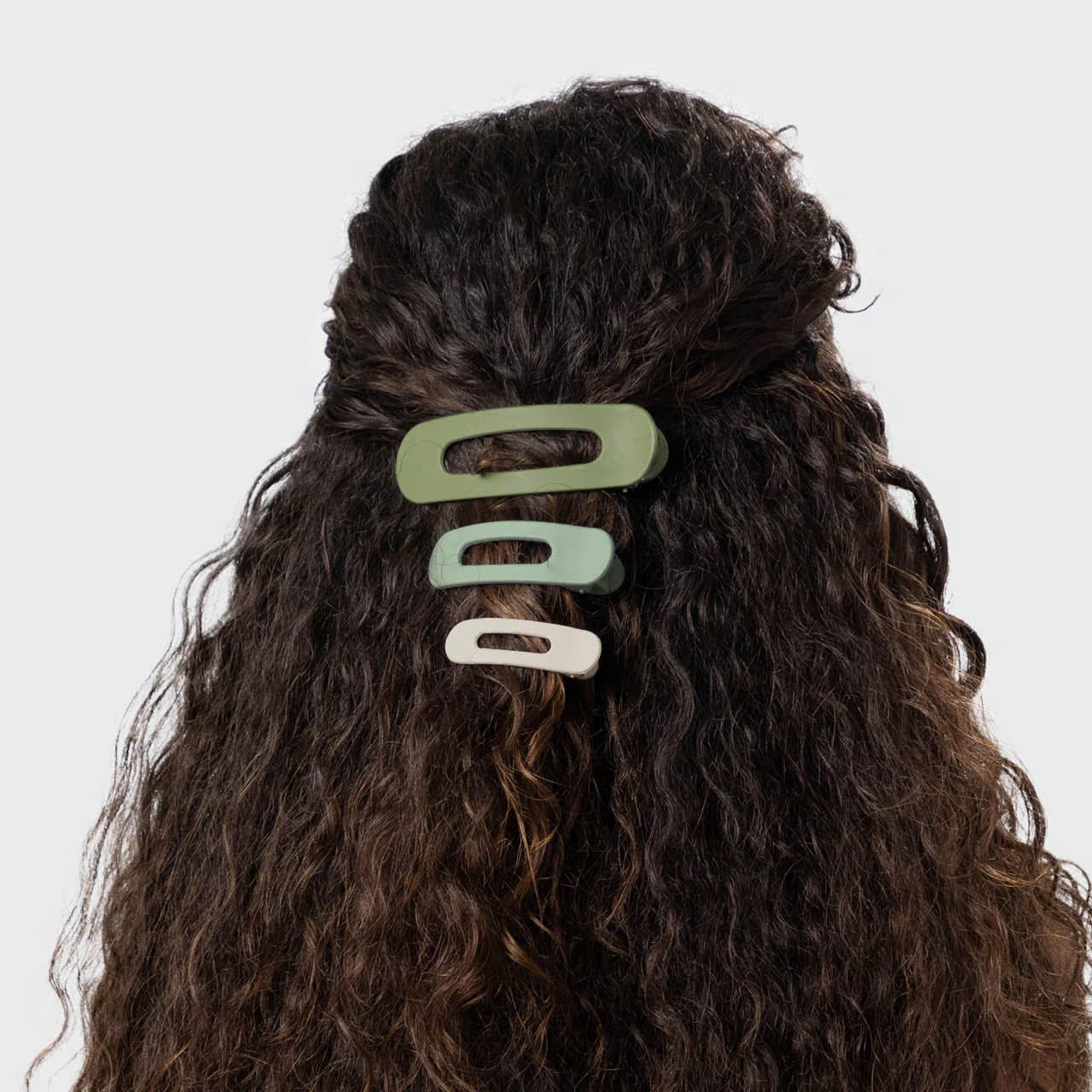 Flat Lay Claw Clips Set Matte Eucalyptus