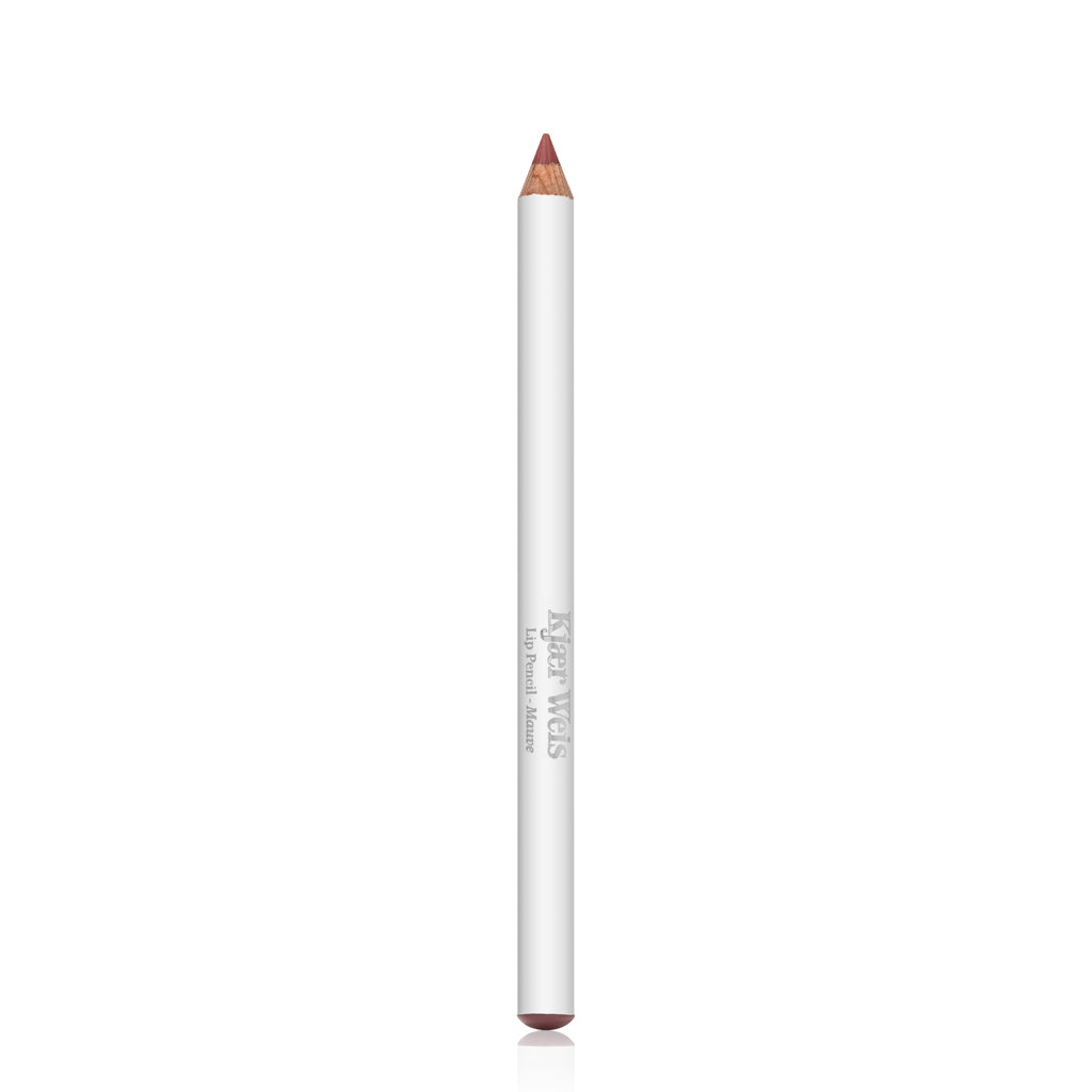 Kjaer Weis Lip Pencil Mauve – weißer Stift, mauve Spitze, weißer Hintergrund – Lippenkontur