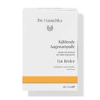Dr. Hauschka Kühlende Augenampulle – weiße Verpackung mit orangefarbenem Streifen, 10×5ml, weißer Hintergrund – Augenpflege