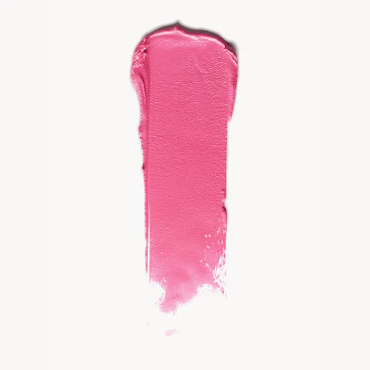 Cream Blush Happy – rosafarbener Cremeblick auf weißem Hintergrund – Gesichtsmake-up