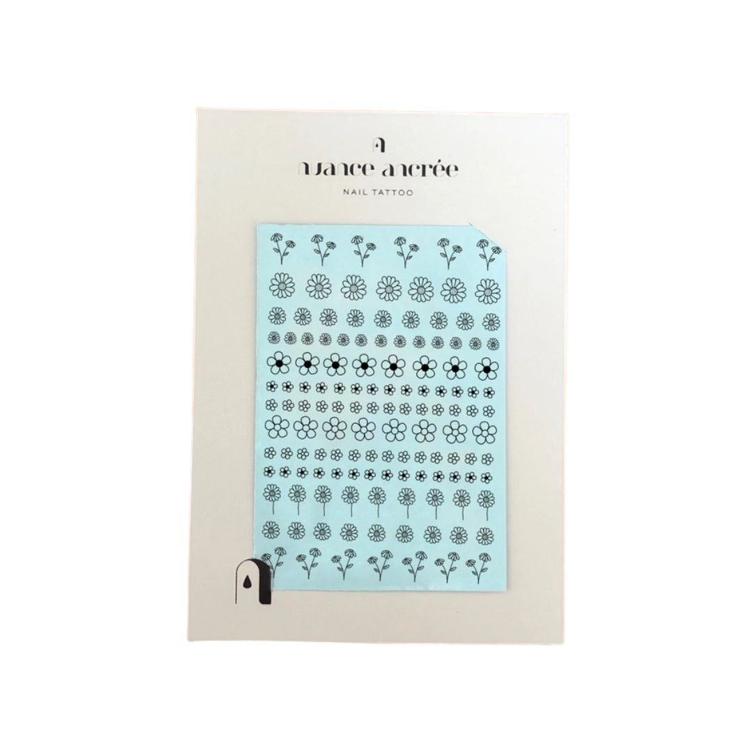 Nail Tattoo Flower Power
