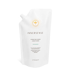 INNERSSENSE Hydrating Cream Conditioner refill pouch – white, 946 ml, white cap, white background – hair care