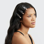Creaseless Clips Set Black Terrazzo