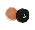Hiro Mineral Foundation L'oef SPF 25 – durchsichtige Dose mit braunem Puder, schwarzer Deckel, weißer Hintergrund – Make-up