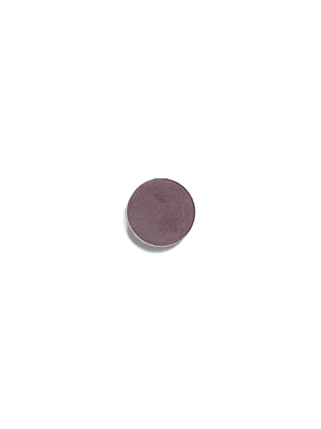 Eye Shadow Pretty Purple Refill – lila Lidschatten-Nachfüllung, runder Metallbehälter, weißer Hintergrund – Augenmake-up