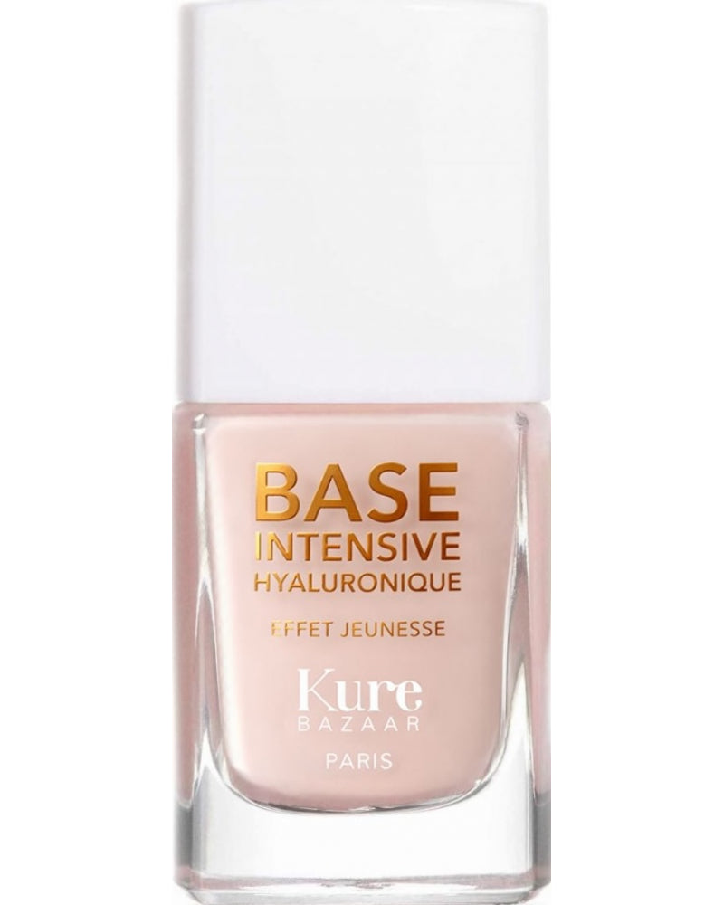 Kure Bazaar Base Intensive Hyaluronique – rosafarbene Flasche mit weißem Deckel, weißer Hintergrund – Hautpflege