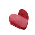 Heart Hair Clip Cherry Red – glossy heart design, cherry red color, white background – hair styling